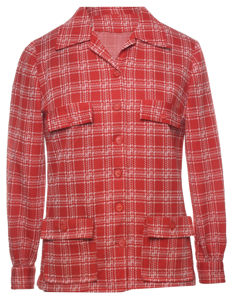 Checked Red Jacket - M