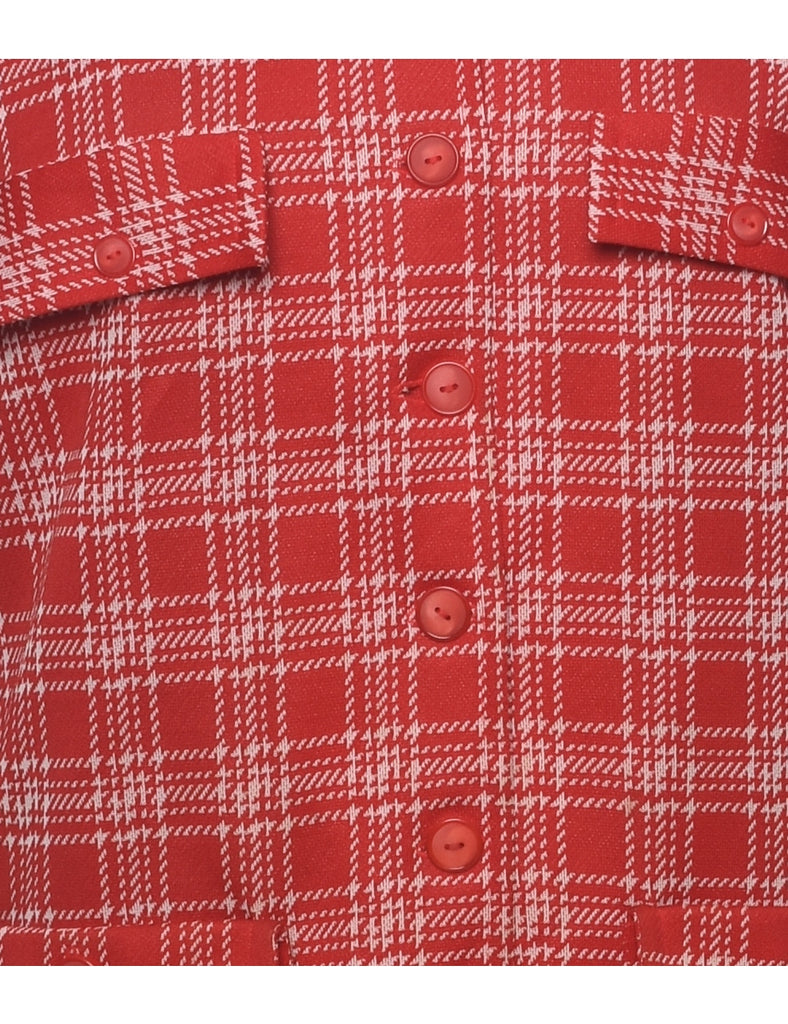 Checked Red Jacket - M