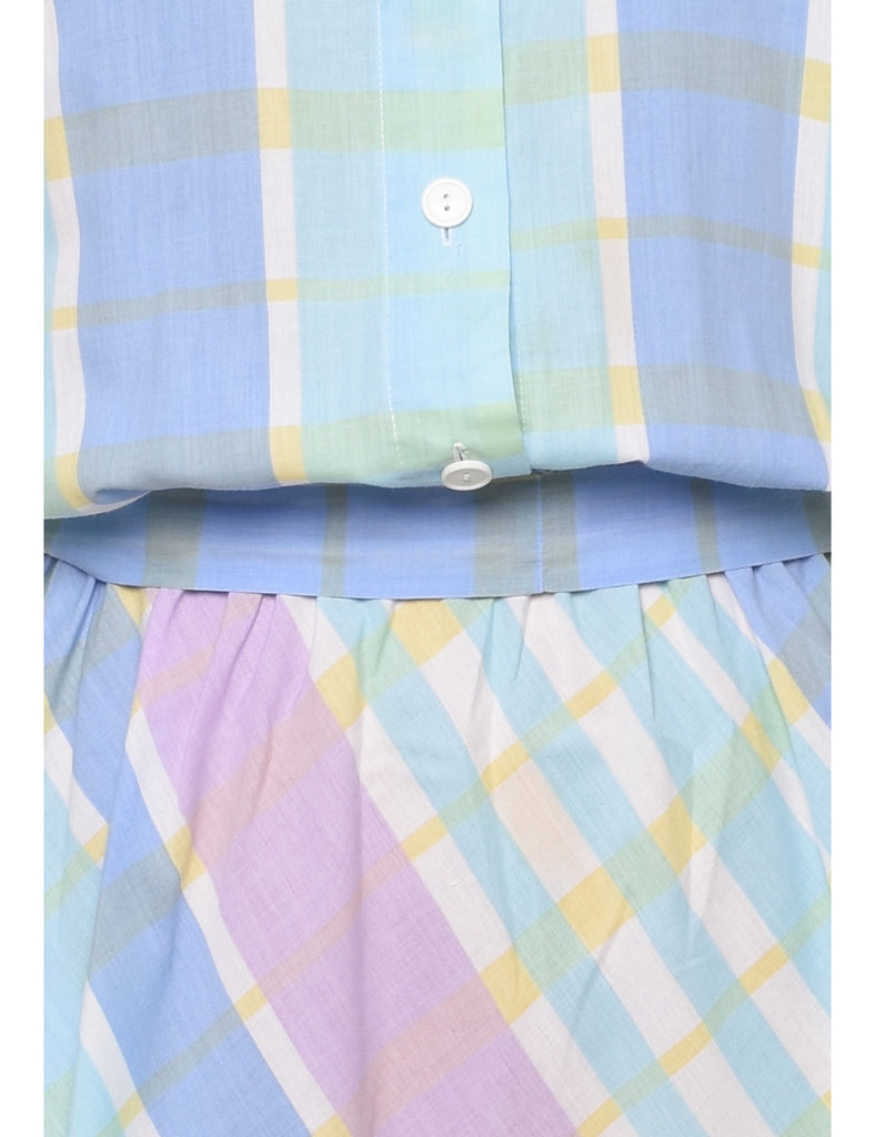 Checked Shirt Dress - M