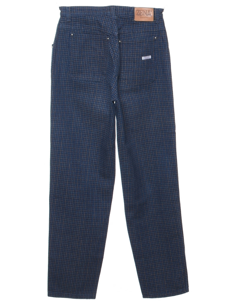 Checked Tapered Fit Trousers - W28 L31