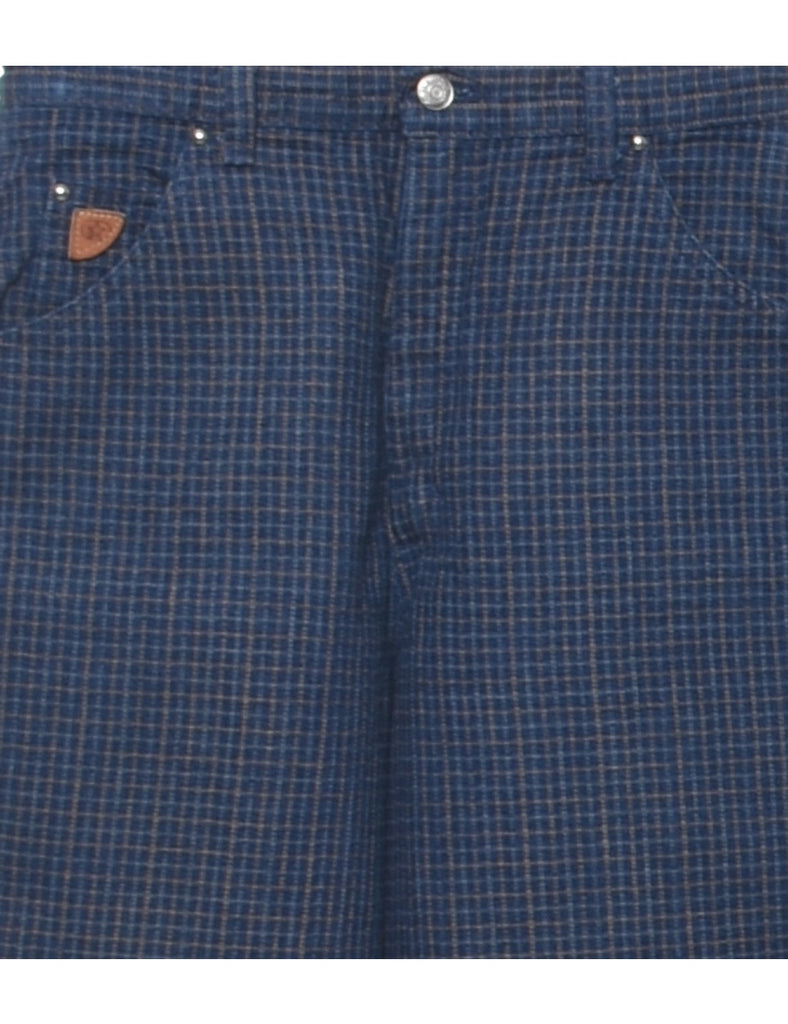Checked Tapered Fit Trousers - W28 L31