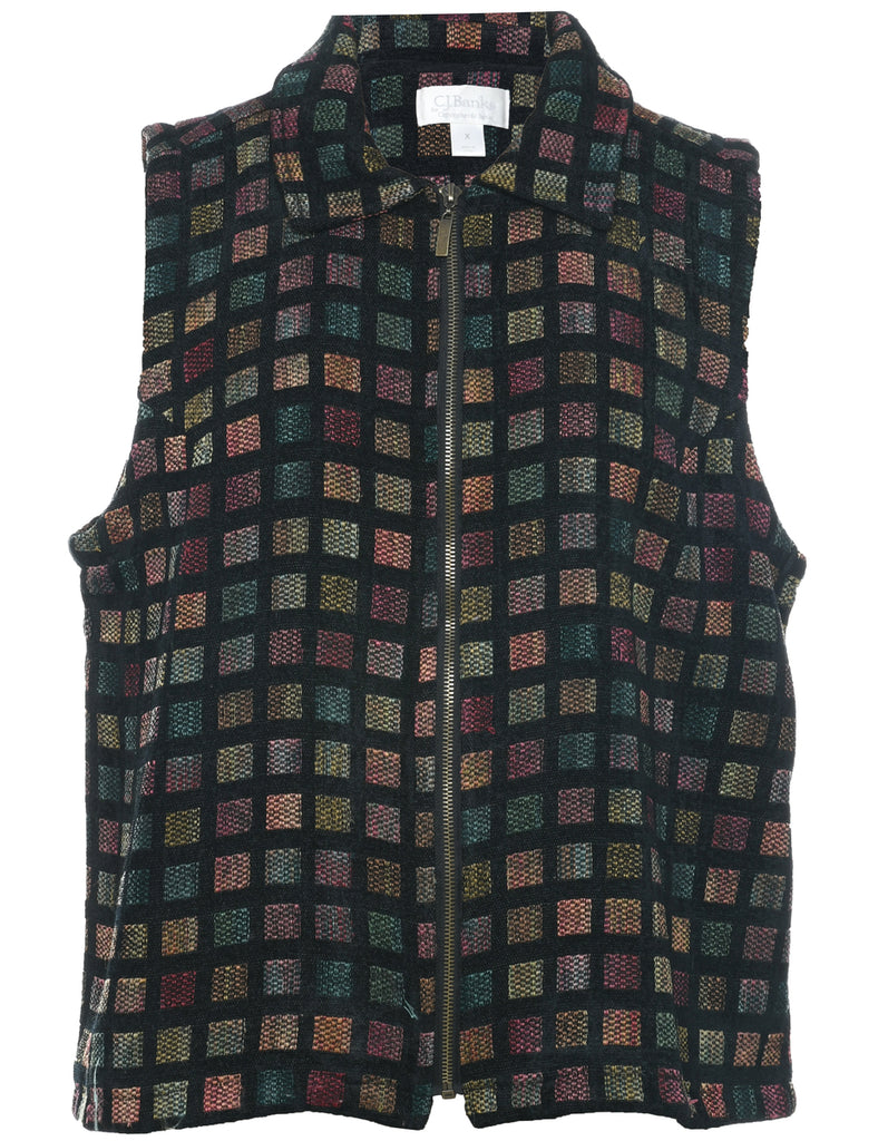 Checked Tapestry Waistcoat - XL