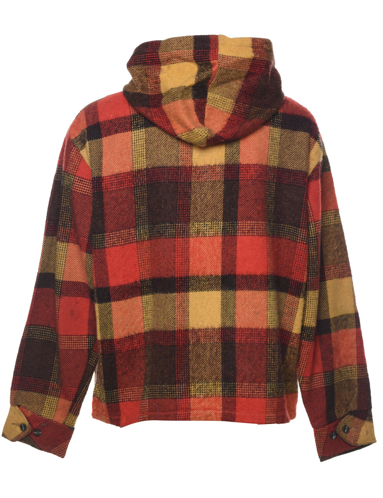 Checked Wool Jacket - L