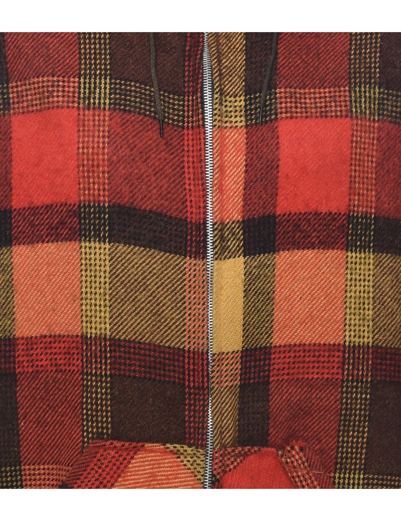 Checked Wool Jacket - L