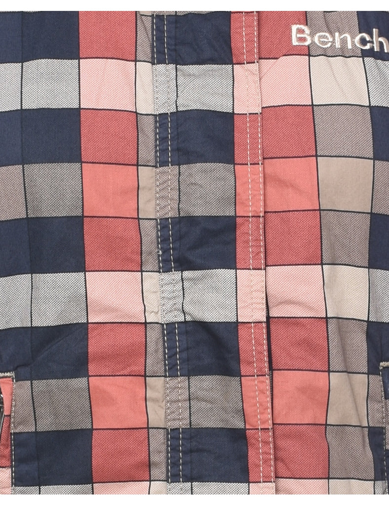 Checked Zip Front Jacket - M
