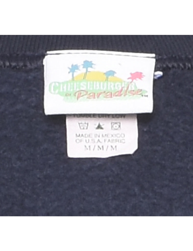 Cheeseburger In Paradise Printed Sweatshirt - M