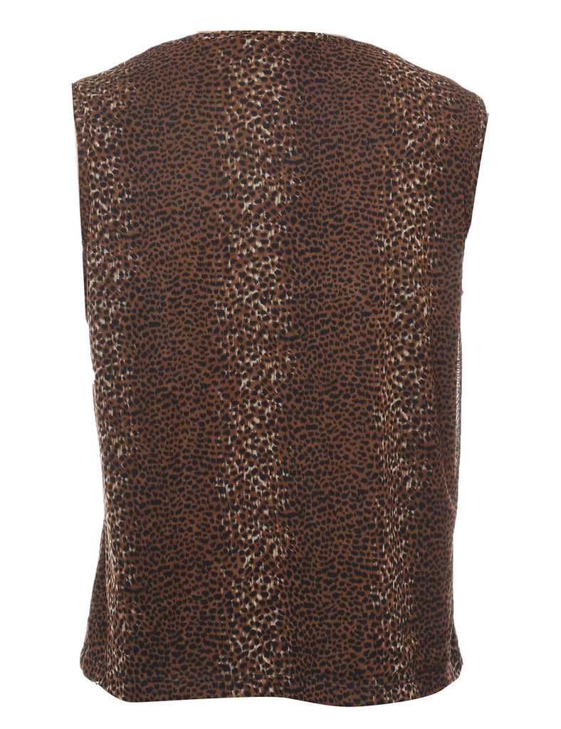 Christie & Jill Leopard Print Top - M