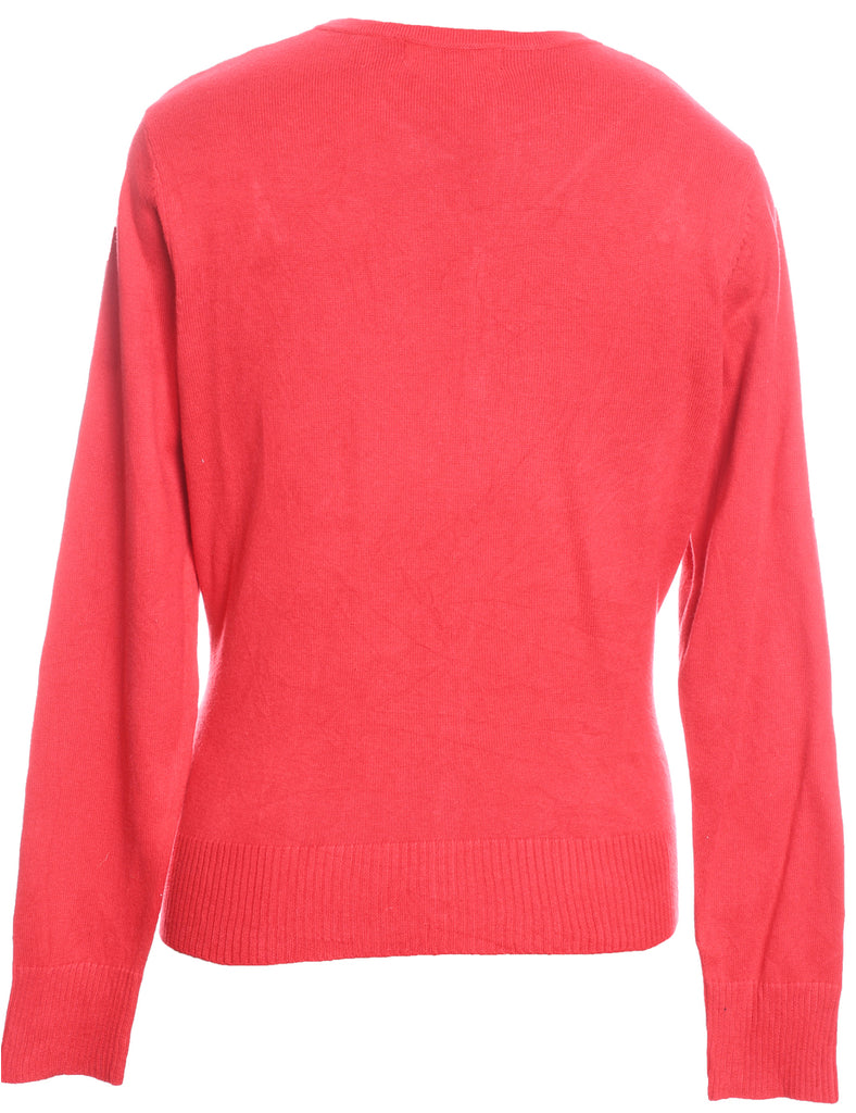 Christmas Tree Print Cardigan - M