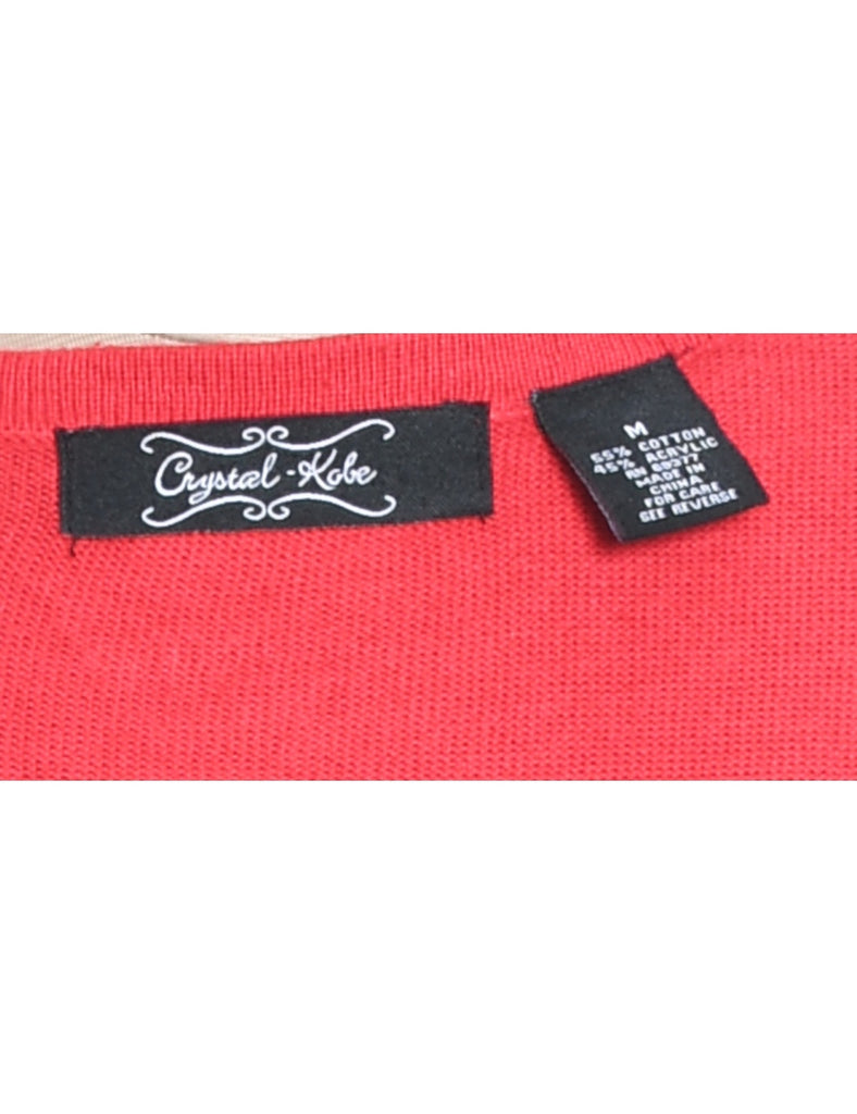 Christmas Tree Print Cardigan - M