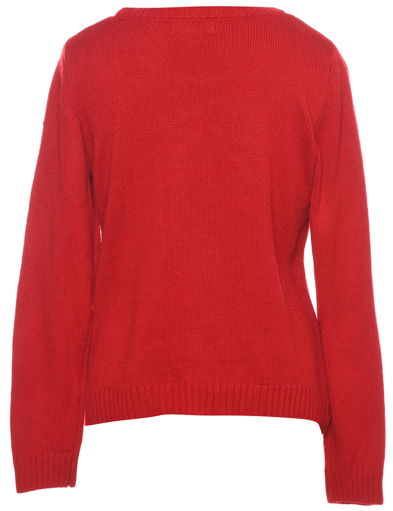 Christmas Tree Print Jumper - XL