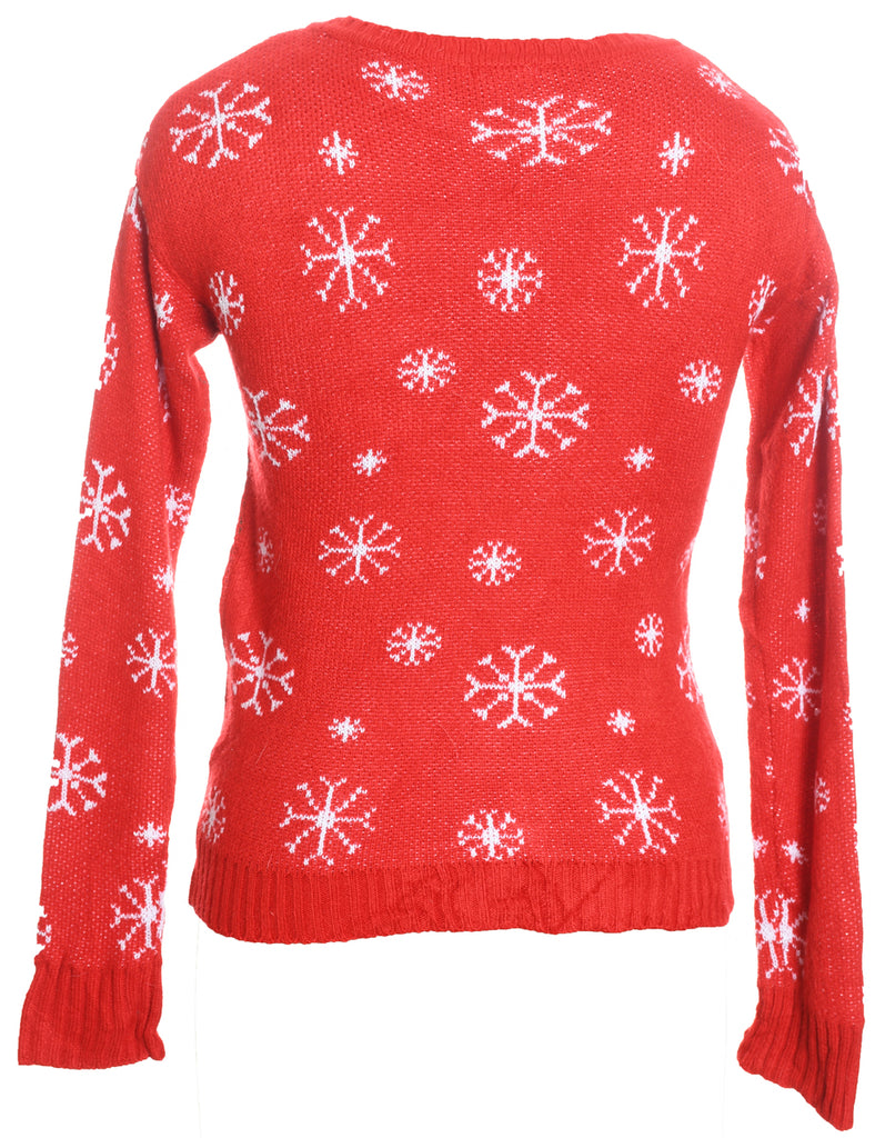 Christmas Tree Print Jumper - S