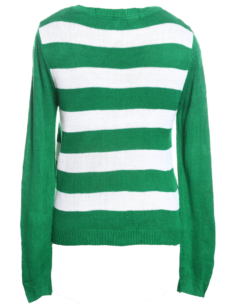 Christmas Tree Print Jumper - L