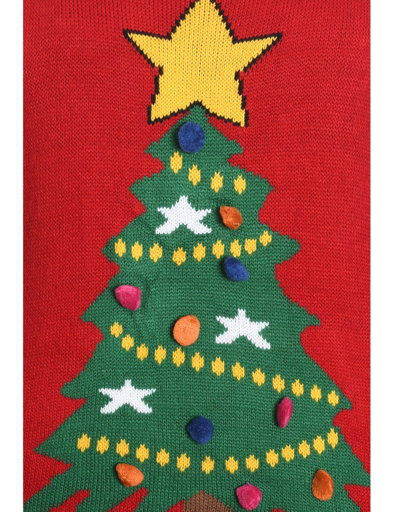 Christmas Tree Print Jumper - XL