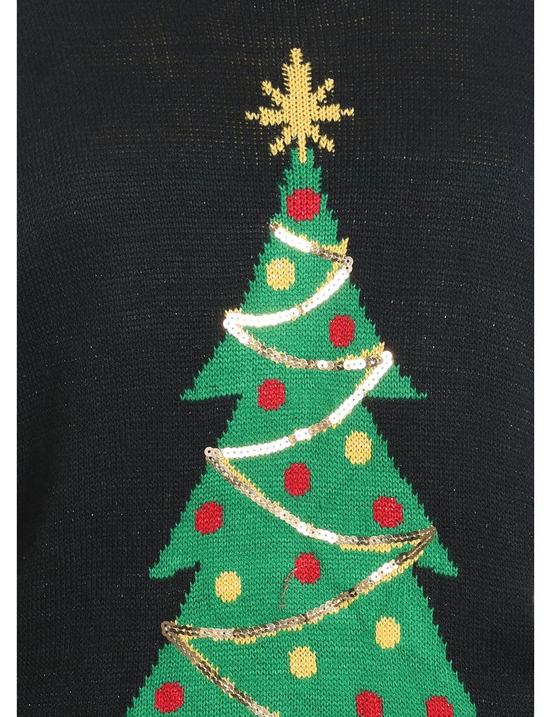 Christmas Tree Print Jumper - XL