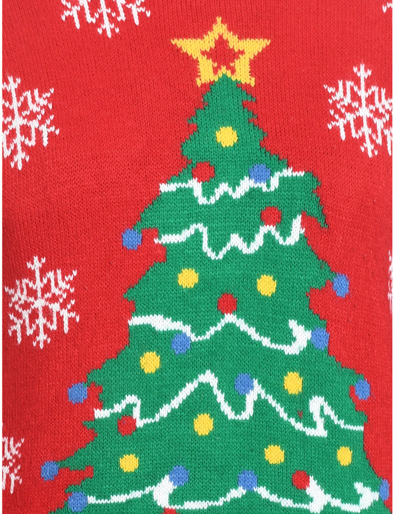 Christmas Tree Print Jumper - S