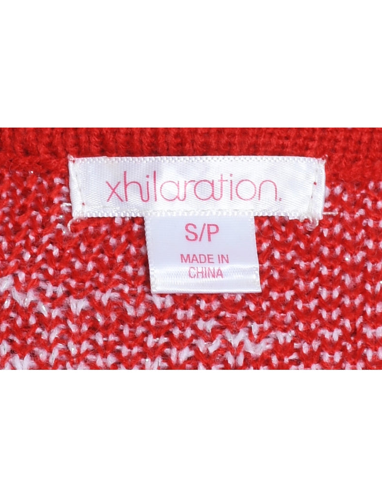 Christmas Tree Print Jumper - S