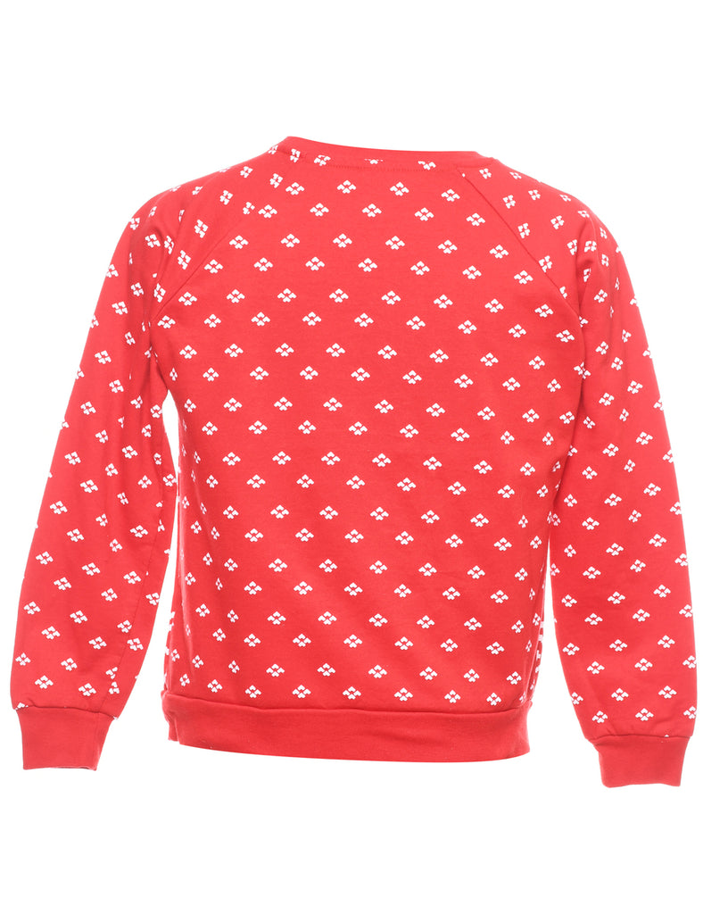 Christmas Tree Print Sweatshirt - XS