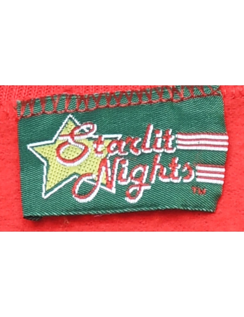 Christmas Tree Print Sweatshirt - L