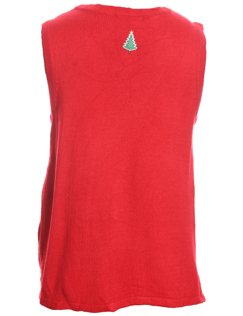 Christmas Tree Print Vest - M