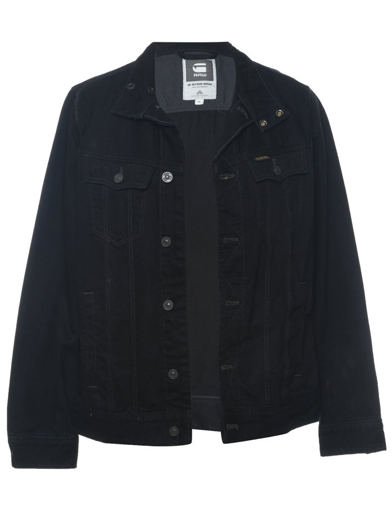 Classic Black Denim Jacket - M