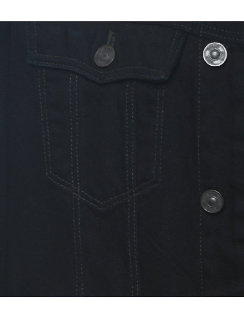 Classic Black Denim Jacket - M