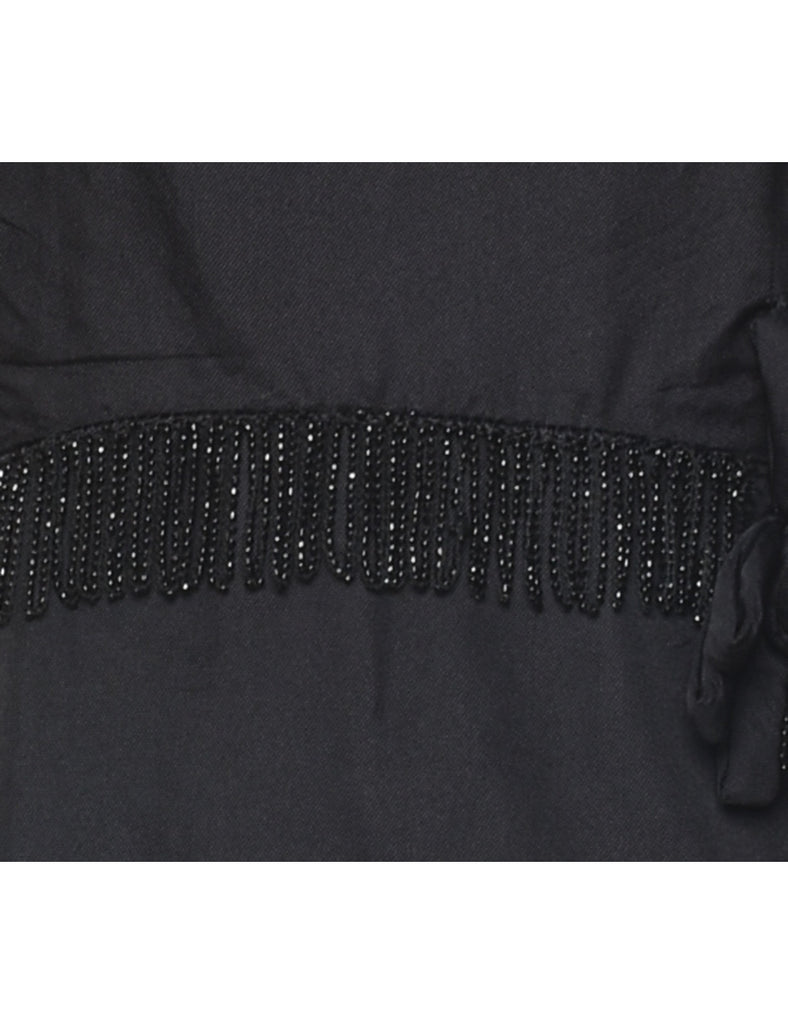 Classic Black Evening Dress - L