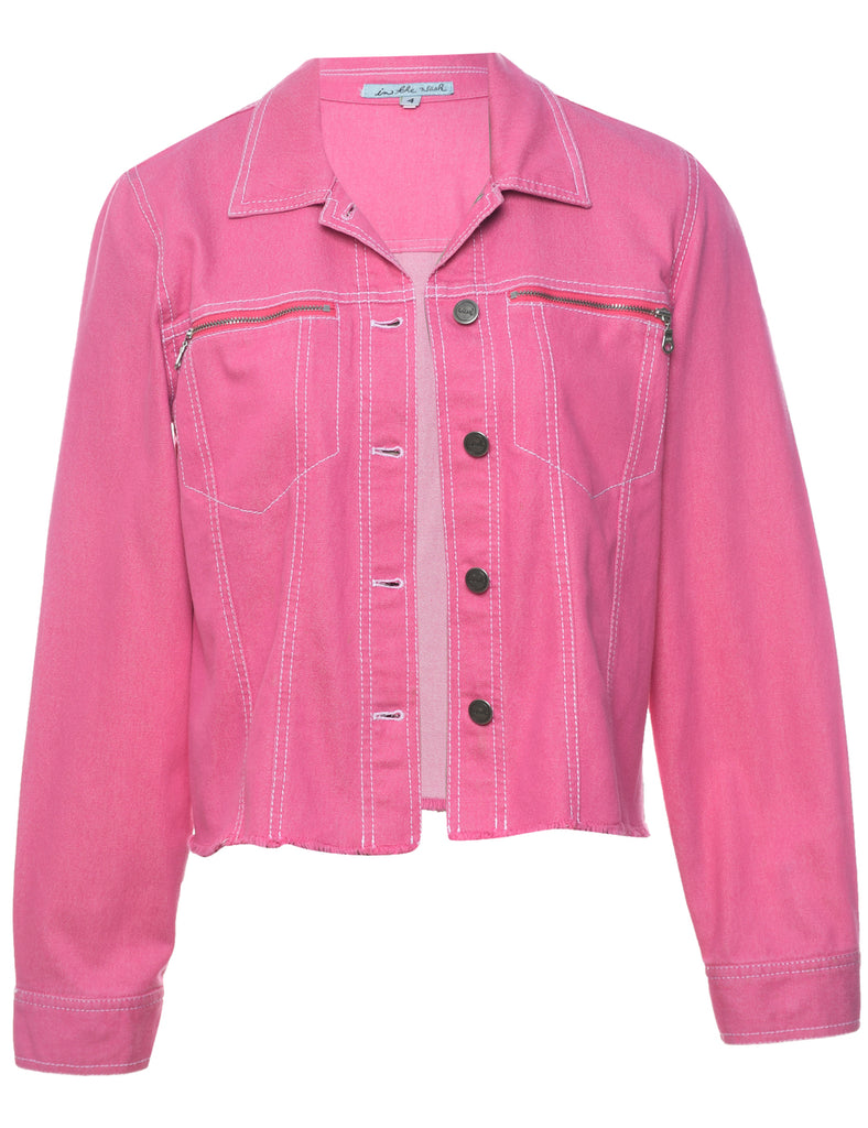 Classic Pink Denim Jacket - S