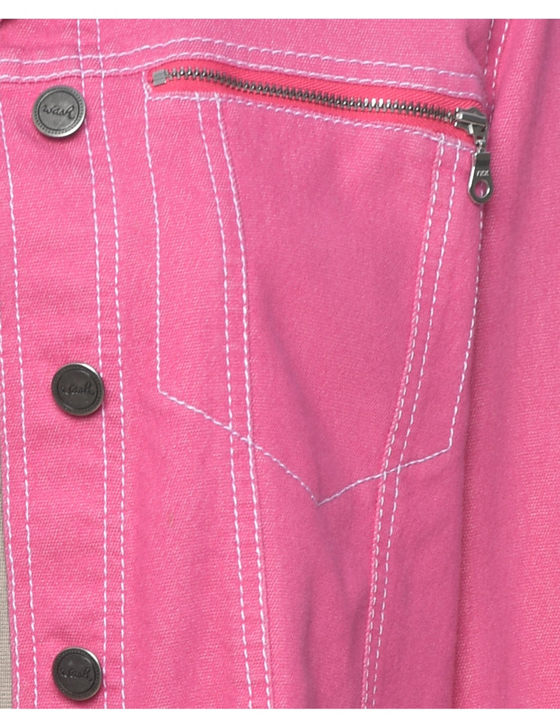 Classic Pink Denim Jacket - S