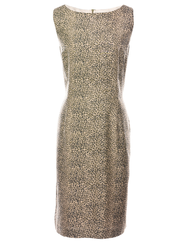 Cleo Leopard Print Silk Dress - M