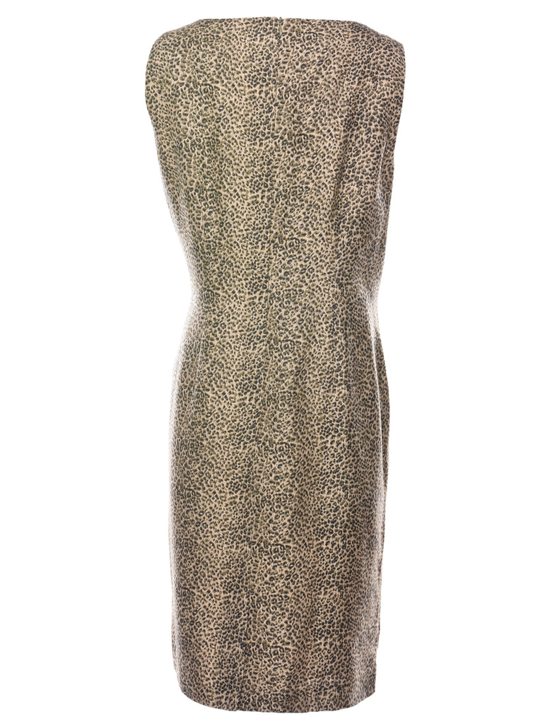 Cleo Leopard Print Silk Dress - M
