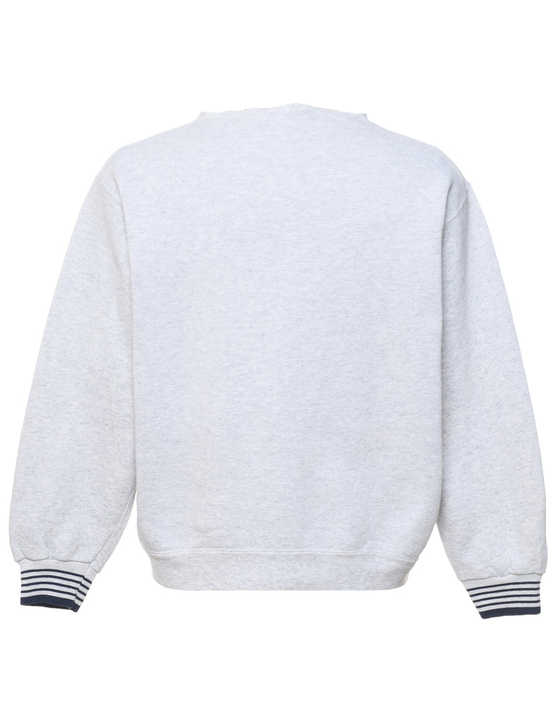 College Of Charleston Navy & Light Grey Printed Sweatshirt - L