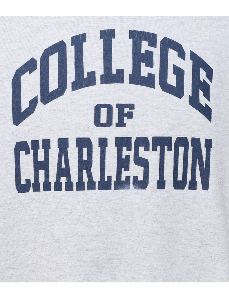 College Of Charleston Navy & Light Grey Printed Sweatshirt - L