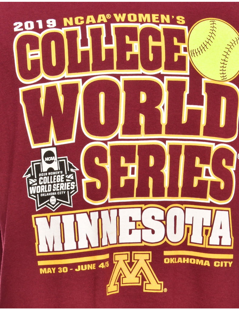 College World Series Maroon Sports T-shirt - L