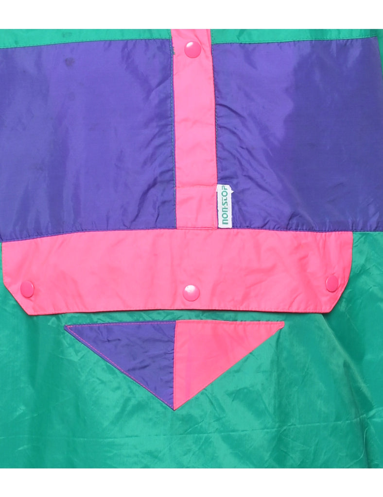 Colour Block Nylon Jacket - L