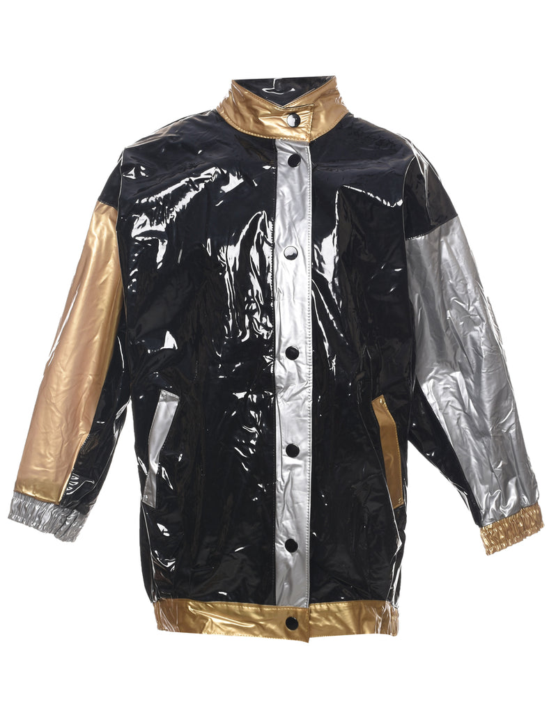 Colour Block Raincoat - M