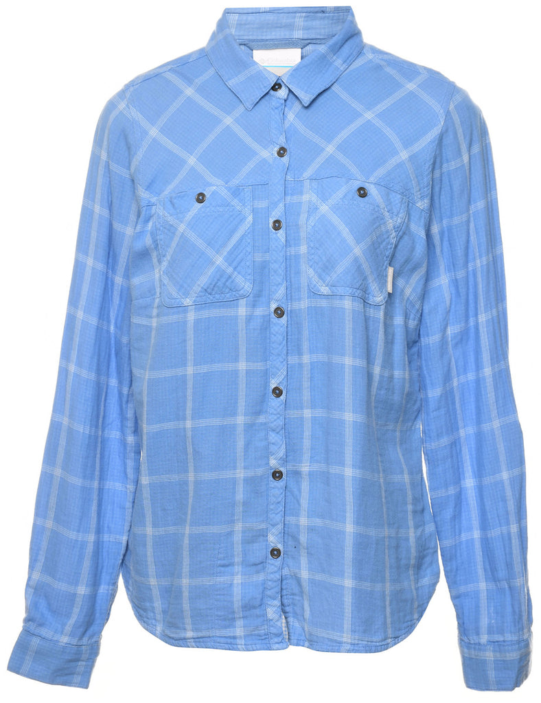 Columbia Blue Checked Shirt - M