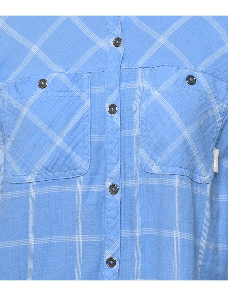 Columbia Blue Checked Shirt - M