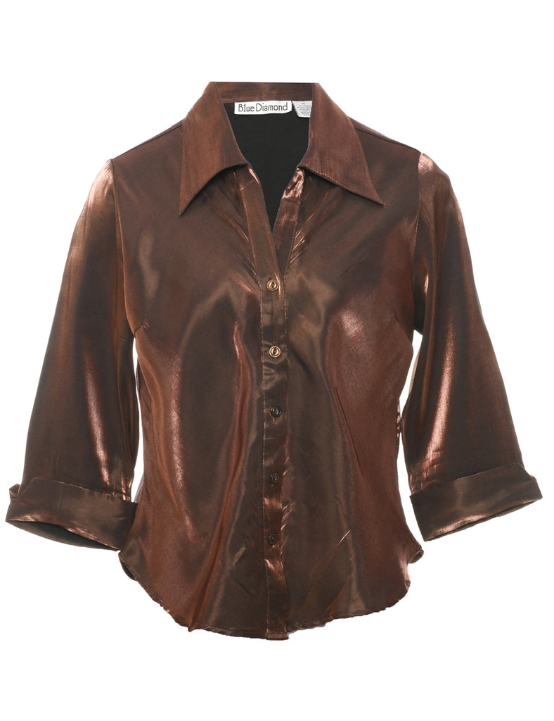 Copper Evening Blouse - M