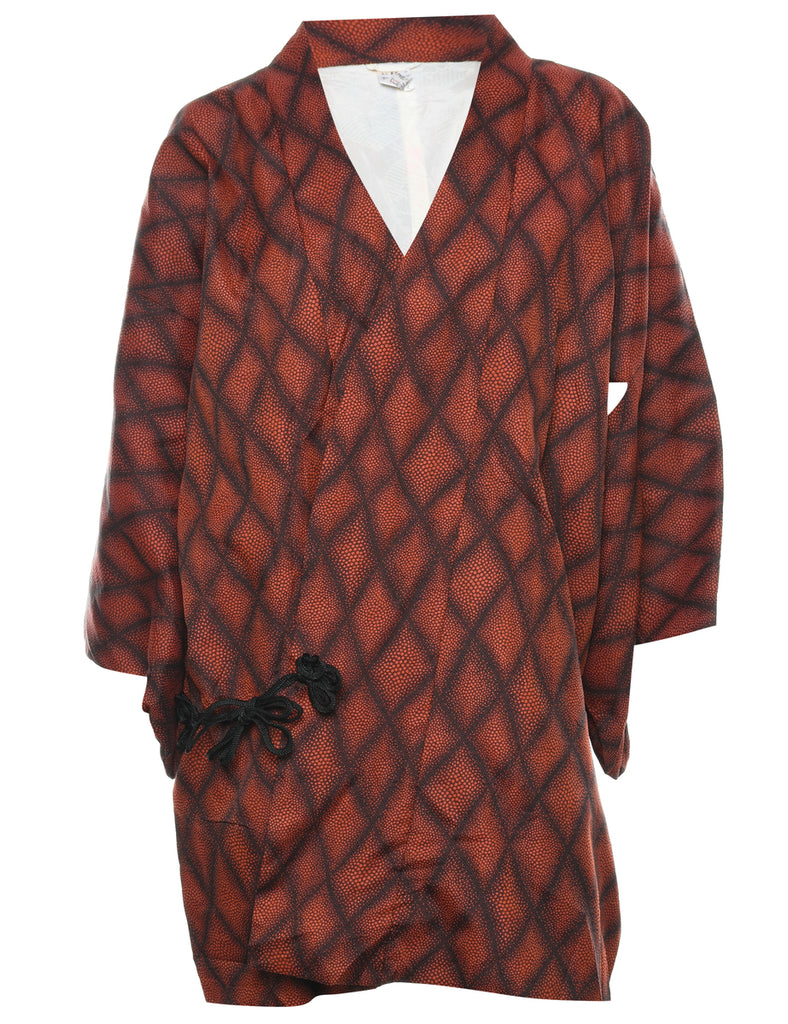 Coral Midi Length Kimono - XL