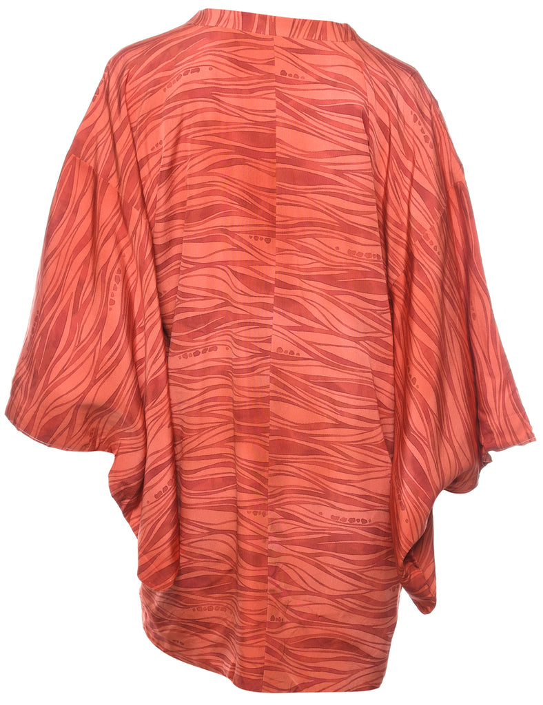 Coral Midi Length Kimono - L