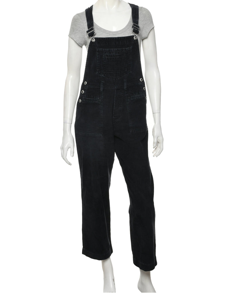 Corduroy Black Dungarees - W30 L28
