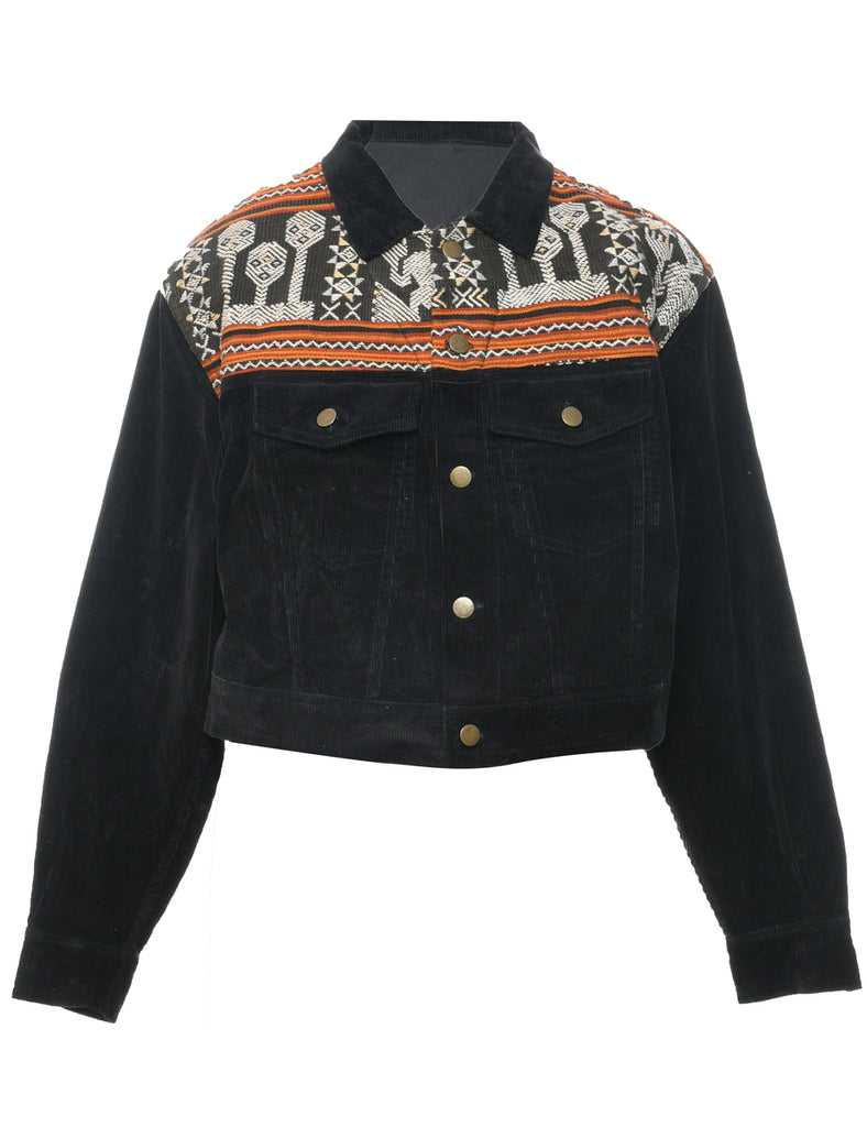 Corduroy Black Jacket - M