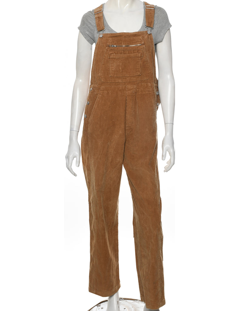 Corduroy Brown Dungarees - W33 L30