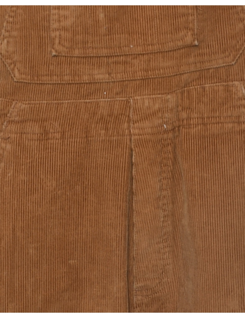 Corduroy Brown Dungarees - W33 L30