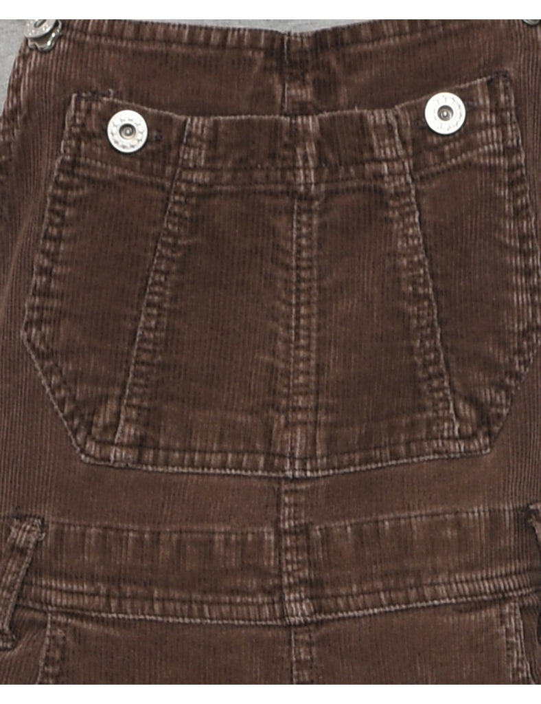 Corduroy Brown Dungarees - W34 L30