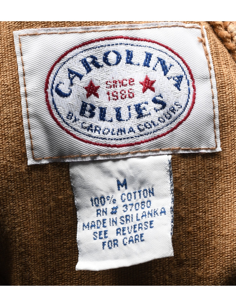 Corduroy Brown Dungarees - W33 L30