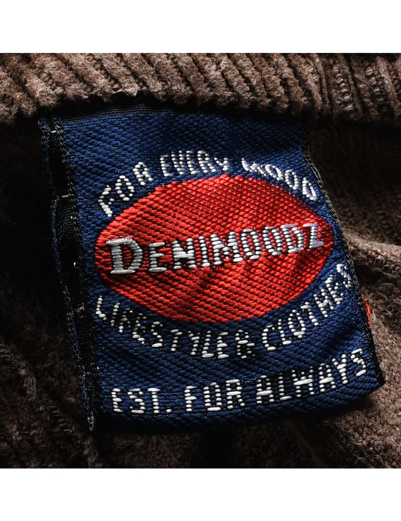 Corduroy Brown Dungarees - W34 L30