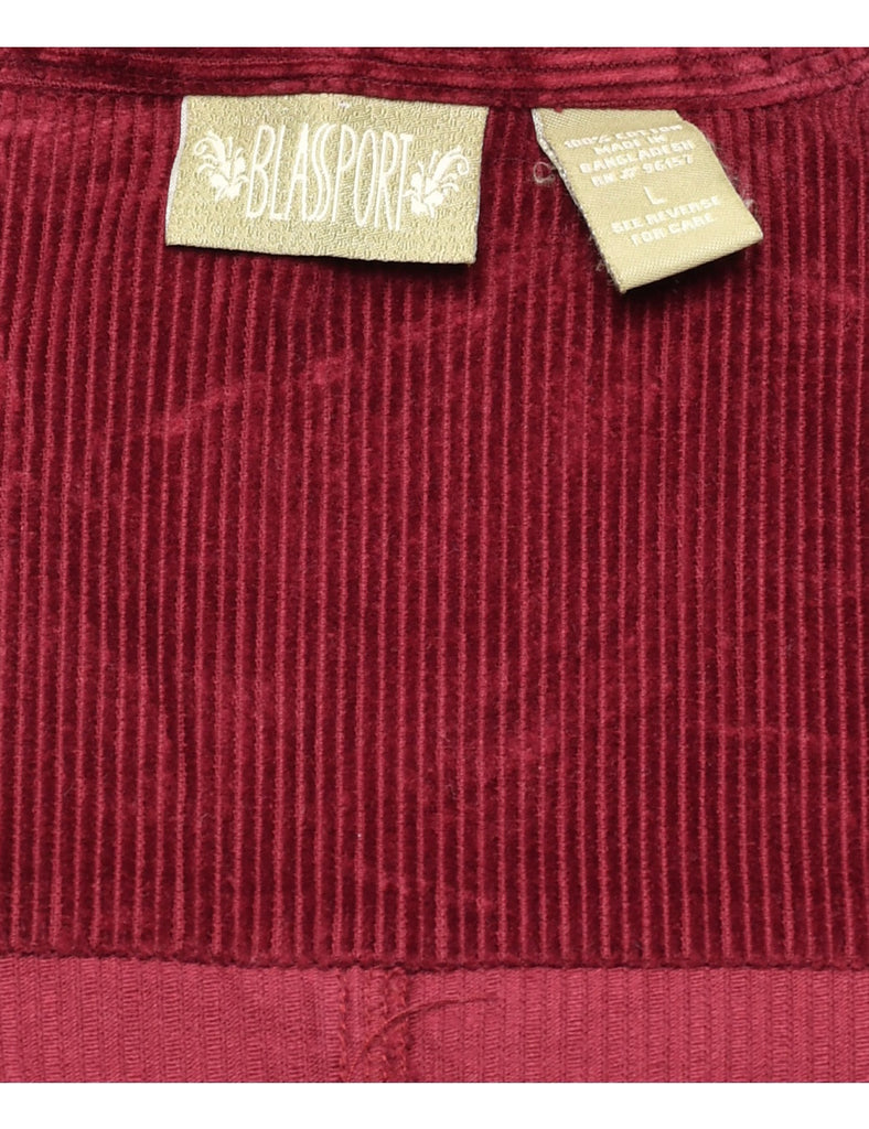 Corduroy Burgundy Shirt - L