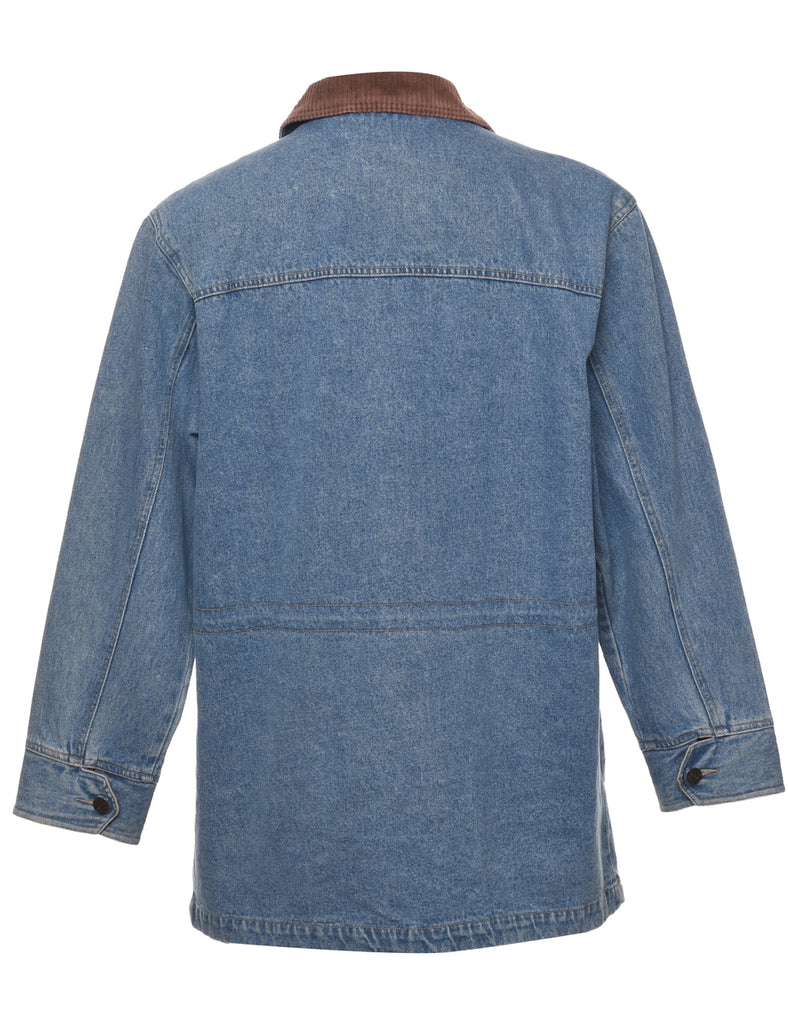 Corduroy Collar Denim Jacket - S