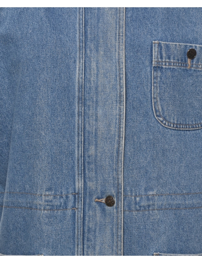 Corduroy Collar Denim Jacket - S